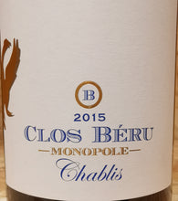 Charger l&#39;image dans la galerie, Clos Béru Monopole Chablis 2015 75 cL
